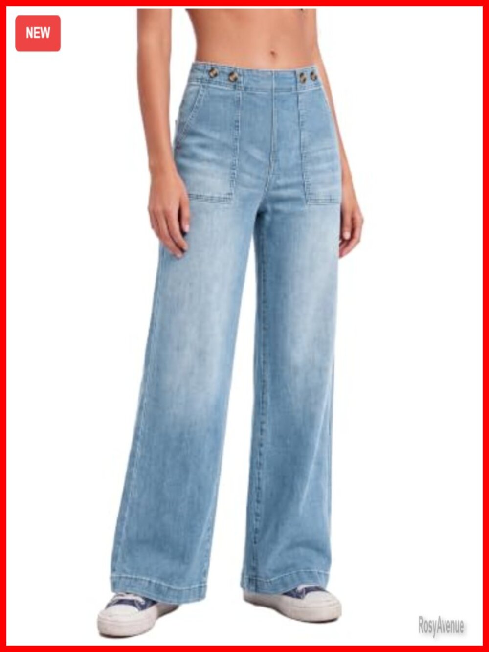 Wide Leg High Waist Baggy Jeans Women Loose Fit Denim Pants